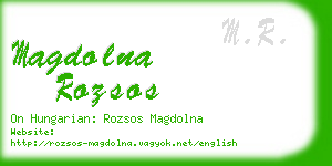 magdolna rozsos business card